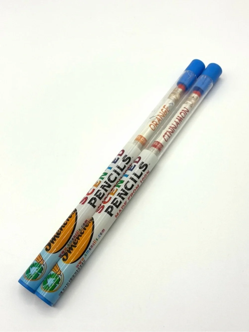Smencils Gourmet Scented Pencils 2 Pack Cinnamon Orange Used w Tubes